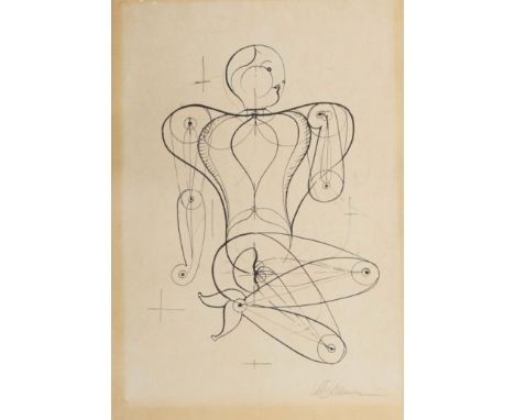 Schlemmer, OskarStuttgart 1888 - 1943 Baden-Baden, Bühnenbildner, Bildhauer und Maler, Stud. an der Akad. der Bildenden Künst