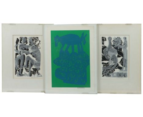 Grieshaber, HAP(Helmut Andreas Paul), Rot an der Rot 1909 - 1981 Reutlingen, Prof. an der Akad. Karlsruhe. Konvolut mit 3 Arb
