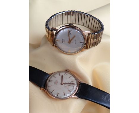 TWO 9CT GOLD WRISTWATCHES comprising 9ct gold 'Roamer Premier' wristwatch and 9ct gold 'Rotary' wristwatch on expanding brace