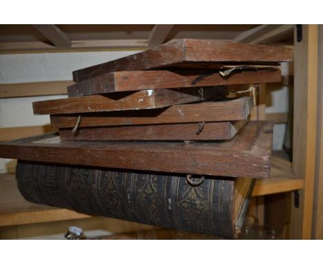 Copy of Browns Self Interpreting Family Bible together with six framed reproductions of Old Master drawings