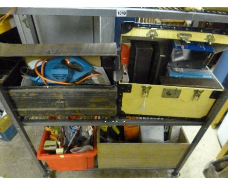 FOUR BOXES OF MISCELLANEOUS TOOLS, etc
