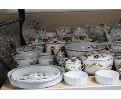A COLLECTION OF ROYAL WORCESTER 'EVESHAM' PATTERN TABLEWARES, including tureens, bowls, jugs, etc (over 20 pieces)