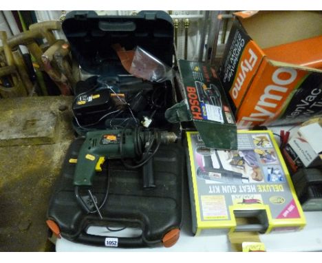 FIVE VAROUS ELECTRICAL HAND TOOLS, to include two drills, two sanders, etc