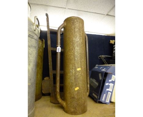 A POST RAMMER, and a vintage sack truck (2)