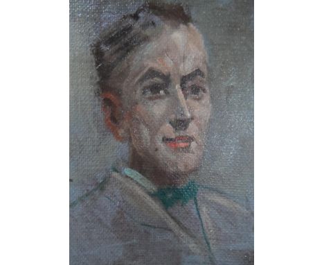 Attributed to Arthur SPOONER (1873-1962), oil sketch on card of a young gentleman, unsigned, mounted but unframed,32 x 21 cmP