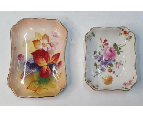 Two porcelain pin dishes, one Royal Worcester the other Royal Crown Derby (2) 