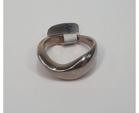 Vintage Georg Jensen (Denmark) 925 silver ring, size N 