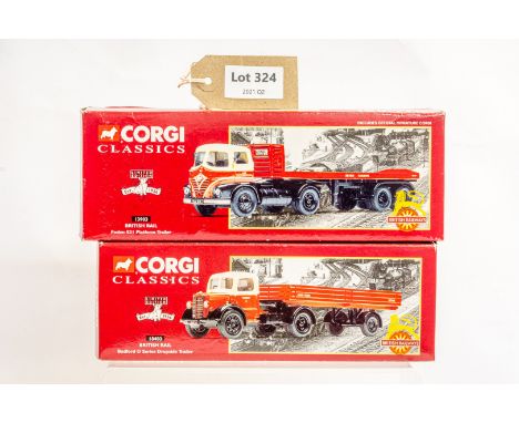 Manufacturer  - Corgi | Description - Foden S21 Platform Trailer &amp; Bedford O Series Dropside Trailer - British Rail | Sto