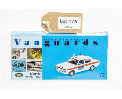 Manufacturer  - Vanguards | Description - Morris Marina 1800 - Essex Police | Stock Code - VA06302 | Notes - None| Scale - 1: