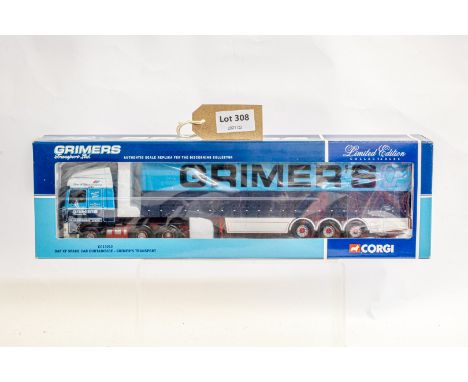 Manufacturer  - Corgi | Description - DAF XF Space Cab Curtainside - Grimmers Transport | Stock Code - CC13212 | Notes - None