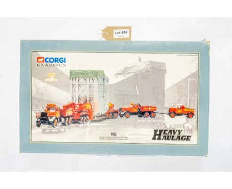 Manufacturer  - Corgi | Description - Diamond T Ballast (x2) 24 Wheel Girder Trailer with Boiler Load &amp; Scammell Highwaym