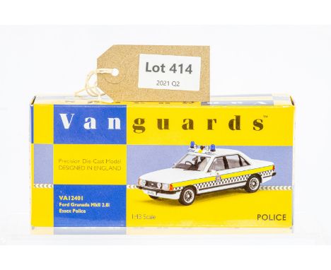 Manufacturer  - Vanguards | Description - Ford Granada MkII 2.8i - Essex Police | Stock Code - VA12401 | Notes - None| Scale 