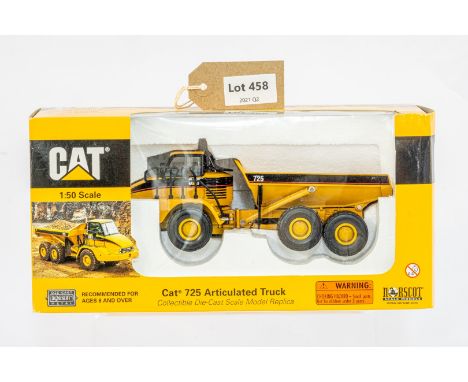 Manufacturer  - Norscott | Description - CAT 725 Articulated Truck | Stock Code - 55073 | Notes - None| Scale - 1:50 | Certif