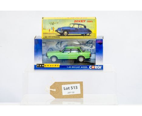 Manufacturer  - Dinky &amp; Vanguards | Description - DS 19 Citreon /	Ford Cortina MK4 3.0S - South Africa Grass Green | Stoc