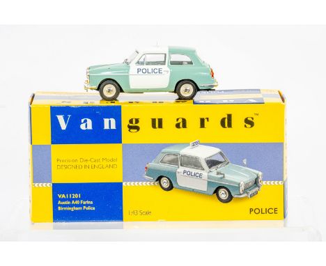 Manufacturer  - Vanguards | Description - Austin A40 Farina - Birmingham Police | Stock Code - VA11201 | Notes - None| Scale 