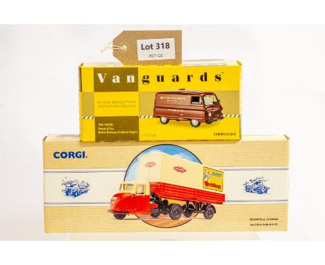 Manufacturer  - Corgi &amp; Vanguard | Description - Scammell Scarab &amp; Morris J2 Van - British Rail | Stock Code - VA1060