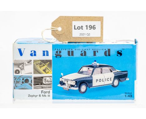 Manufacturer  - Vanguards | Description - Ford Zephyr 6 MK III - West Riding Constabulary | Stock Code - VA46000 | Notes - No