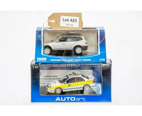 Manufacturer  - N/A | Description - 2 x Boxed Police Cars | Stock Code - N/A | Notes - None| Scale - 1:43 | Certificate - No