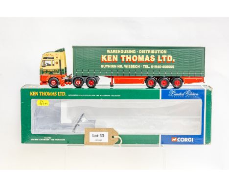 Manufacturer  - Corgi | Description - MAN TGA Curtainside - Ken Thomas LTD | Stock Code - CC13403 | Notes - None| Scale - 1:5