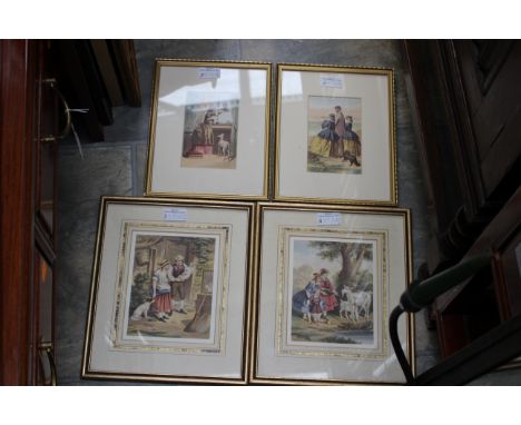 Four 'La Blanke' lithograph prints ex Christies, New Hall Vault Sale