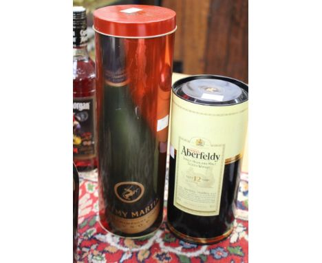 Dewars Aberfeldy 12 year old Whisky in carton and Remy Martin VSOP cognac in carton (2) 