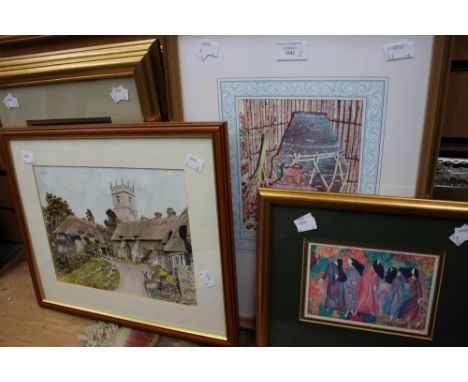 Three framed and glazed John Crosley limited edition prints, a Debbie Nasson limited edition print, and one further print 6