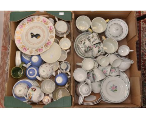 Susie Cooper 'Fragrance' pattern C485 part tea service with a box of assorted ceramics (two boxes) 