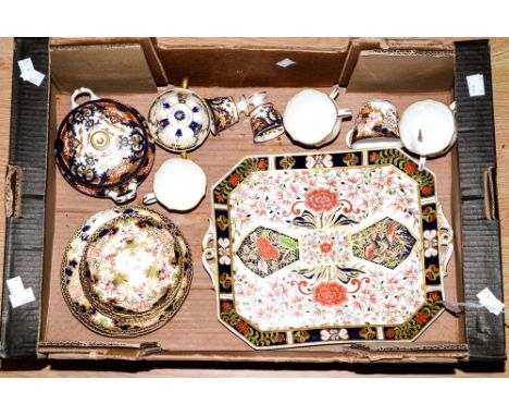 A Royal Crown Derby tray, measuring approx 35 x 27cms, with pattern 3788 part tea service to include five side plates, six sa