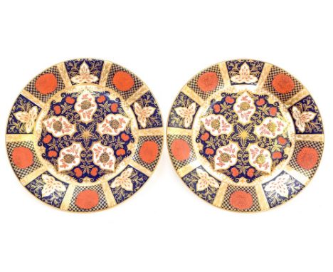 Two Abbey Dale chrysanthemum, 12 inch plates  