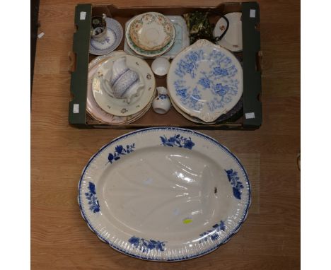 A collection of 19th Century ceramics including Royal Crown Derby, Bloor, Worcester etc 