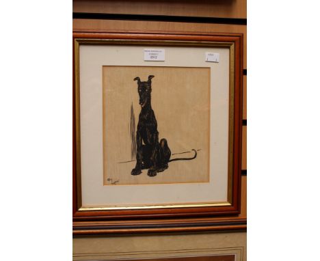 Cecil Aldin, a framed and glazed print