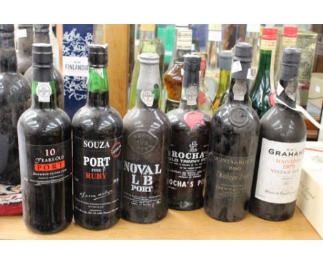 Six bottles of Port including Graham Malvedos 1979, Croft Quita Da Rhoeda Vintage 1980, Towny etc