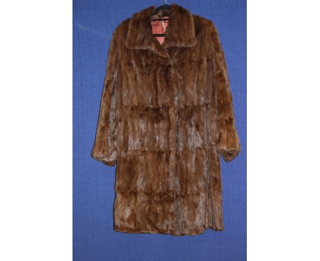 A Brown Squirrel fur ladies coat (thigh length) 