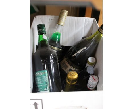 Alcohol including Remy Martin Cognac, Pimms, Champagne, Captain Morgan Rum, Jack Daniels, etc 