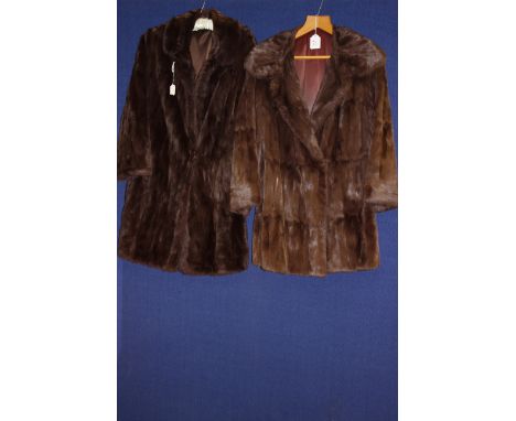 A Sable coat and another fur coat with covers (2)