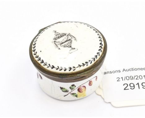A Bilston enamel 18th century patch box
