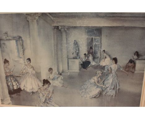 A signed (in pencil) W.Russell flint print, ladies in dress rehearsal fitting (not correct title) 