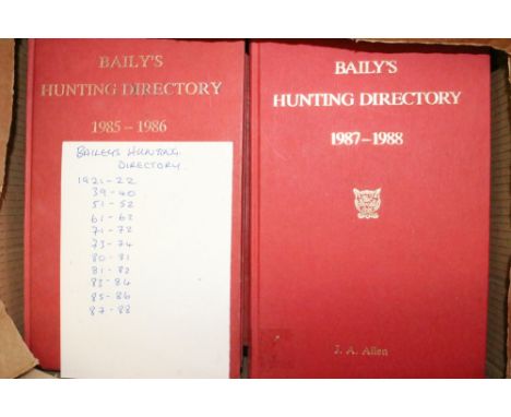Baileys Hunting Directory: eleven copies dating from 1921-1922 up to 1987-88.
