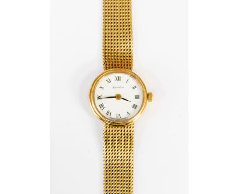 A 9ct gold ladies bracelet watch 'zenith'