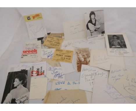 Collection of autographed photographs, mainly entertainment interest, to include Gordon Jackson, Margaret Lockwood, Tony Chri