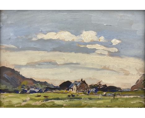 M Coonan (Northern British fl.1910-1925): 'The Little Farm - North Wales', oil on board signed, titled verso 23cm x 34cm