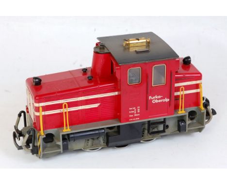 LGB red G scale Furka-Oberalp 0-4-0 diesel outline loco - would benefit from cleaning (F-G)