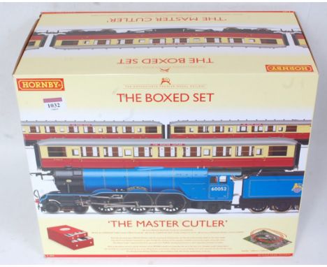 A Hornby R1074 "The Master Cutler" the boxed set containing BR lined blue class A3 engine and tender "Prince Palatine", 3 lat