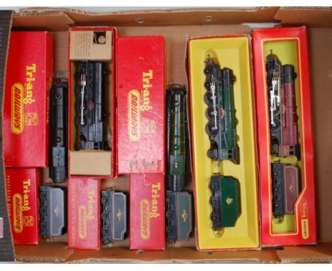 Selection of five Princess class engines and tenders, all boxed, 'Princess Elizabeth' green lined engine and tender green unl