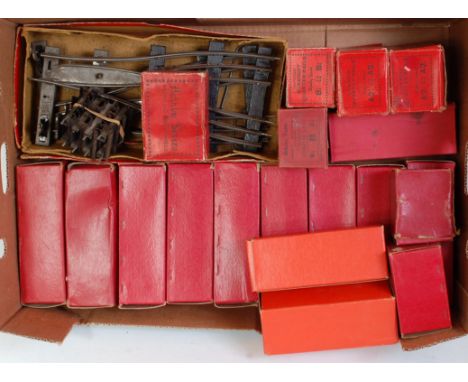 Large collection of Hornby O gauge clockwork track, mix of pre &amp; post-war, mainly boxed but (BP-BG): Variety of points, c