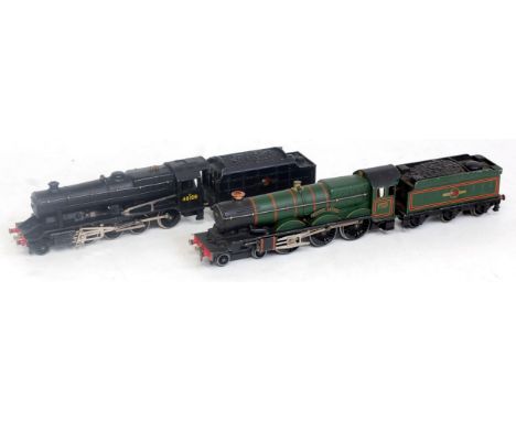 Hornby Dublo 2-rail Bristol Castle engine and tender and class 8F engine and tender No. 48109 rear coupling changed for Trian