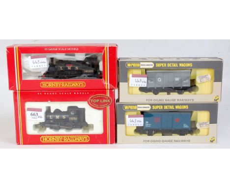 A Hornby Railways R2065 LMS black 0-4-0 'Pug' saddle tank engine No. 11232 (G-BG), an ex Caledonian saddle tank as LMS black 