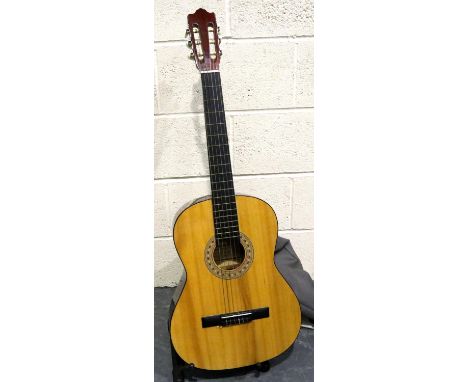 Hohner six string acoustic guitar model MC-03 with soft case. P&amp;P Group 3 (£25+VAT for the first lot and £5+VAT for subse