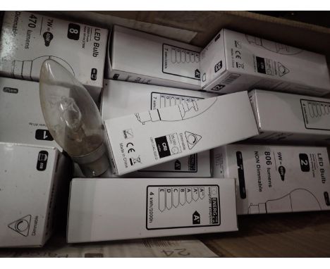A large collection of LED light bulbs. Not available for in-house P&amp;P, contact Paul O'Hea at Mailboxes on 01925 659133 