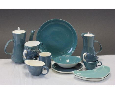 A comprehensive mid 20th century Poole Pottery dinner and tea service. 